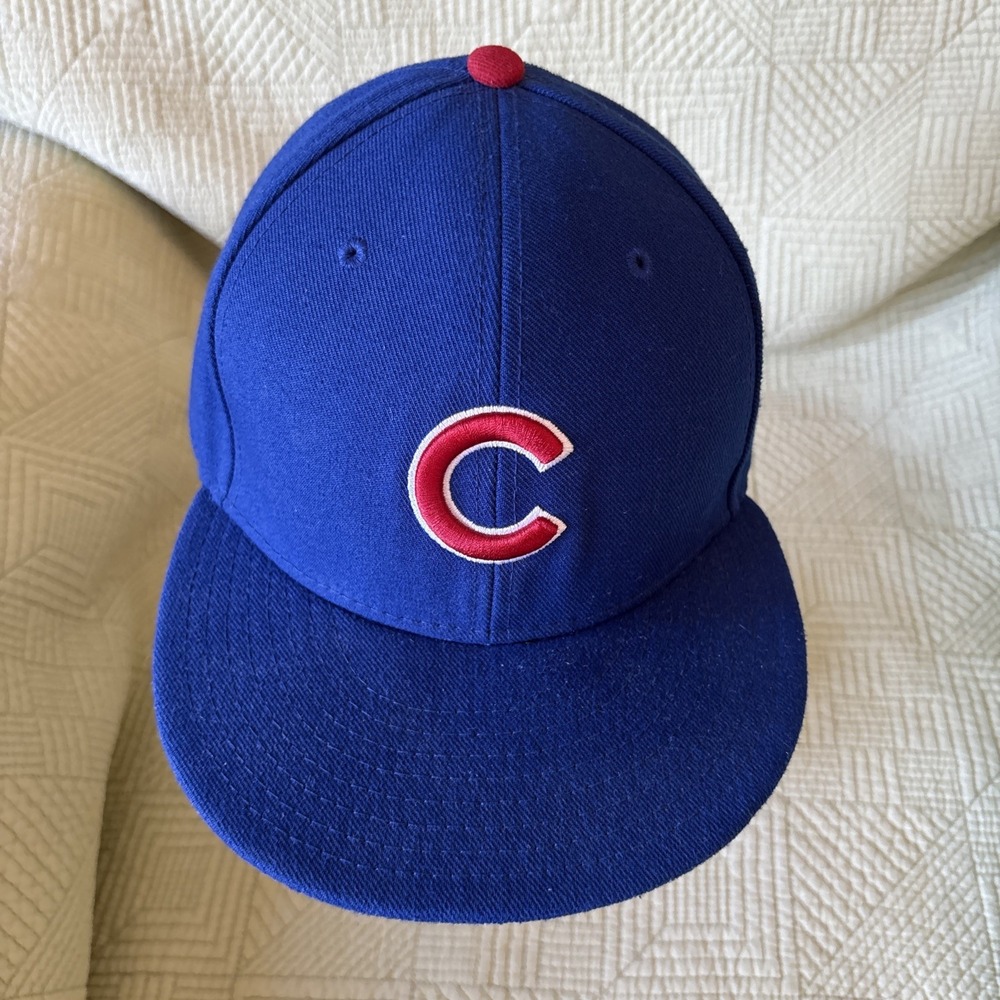 Chicago Cubs New Era 59FIFTY Fitted Hat Size 7 1/8 Royal Blue MLB Baseball Cap